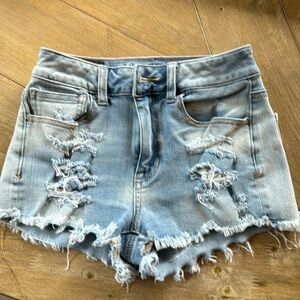 American Eagle distressed denim shorts